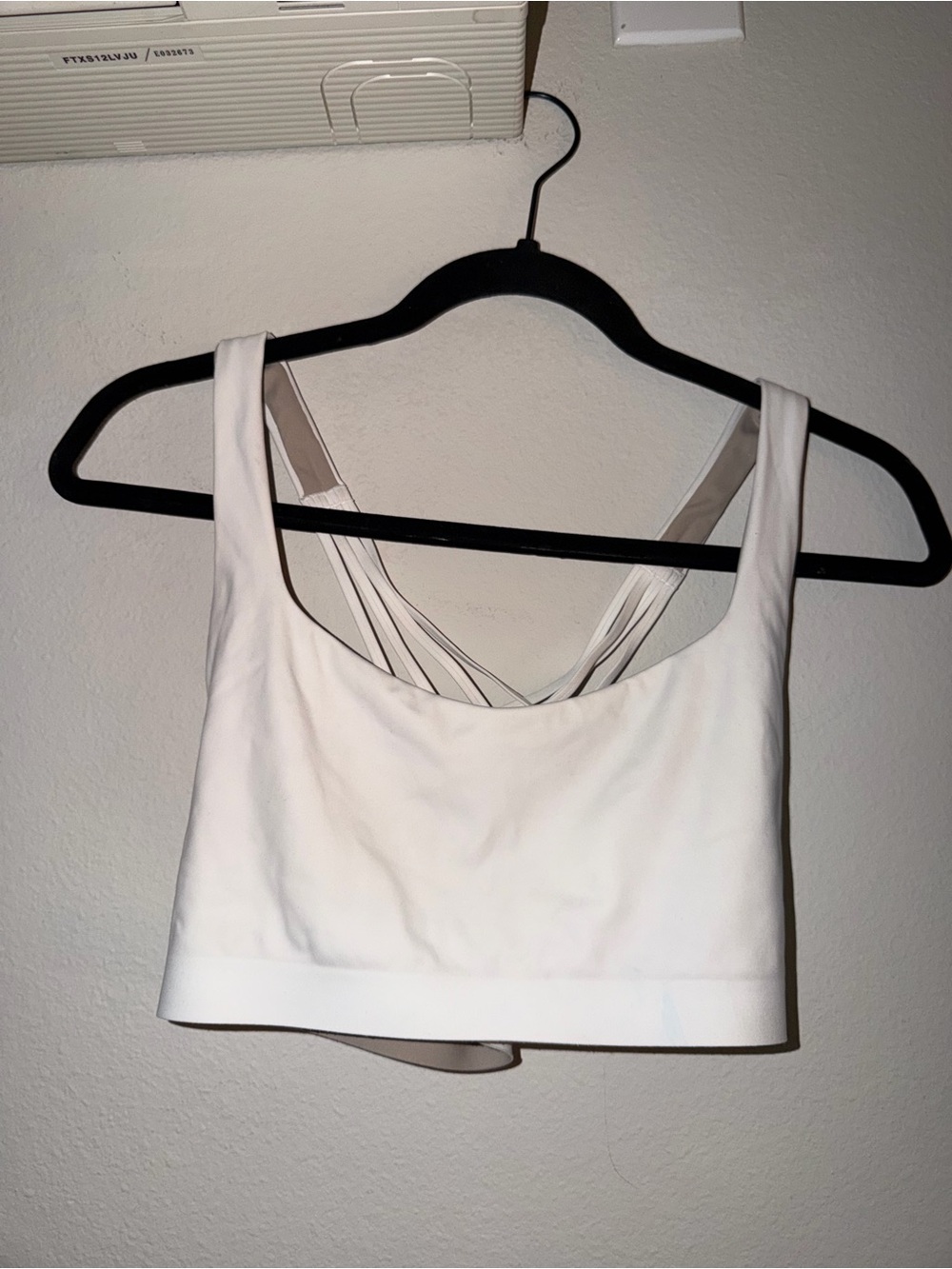 lululemon athletica White Strappy Crop Sports Bra Tank